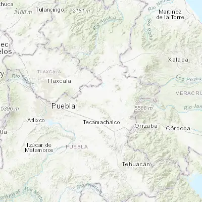 Map showing location of San Salvador El Seco (19.133250, -97.641670)