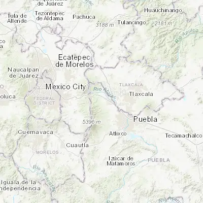 Map showing location of San Salvador el Verde (19.270020, -98.516480)