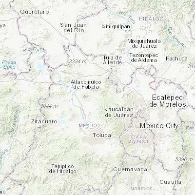 Map showing location of San Sebastián Buenos Aires (19.727220, -99.603610)