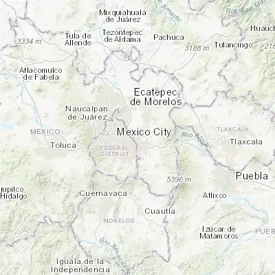 Map showing location of San Sebastián Chimalpa (19.381510, -98.955050)