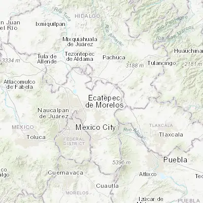 Map showing location of San Sebastián Xolalpa (19.676530, -98.845290)