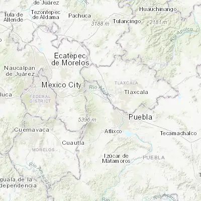 Map showing location of San Simón Atzitzintla (19.263360, -98.475840)