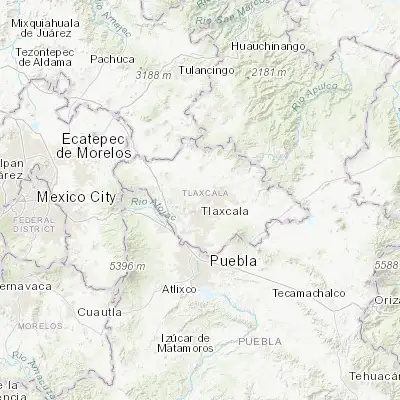 Map showing location of San Simón Tlatlahuquitepec (19.398420, -98.223960)