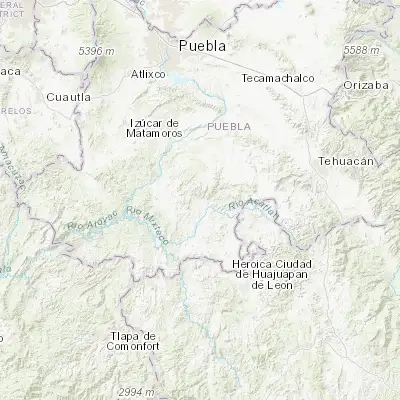 Map showing location of San Vicente Boquerón (18.279840, -98.055400)