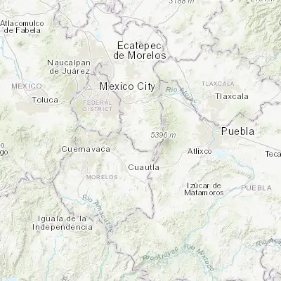 Map showing location of San Vicente Chimalhuacán (19.023810, -98.801760)