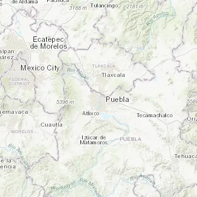 Map showing location of Sanctorum (19.099170, -98.254170)