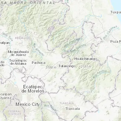 Map showing location of Santa Ana Hueytlalpan (20.174840, -98.312090)