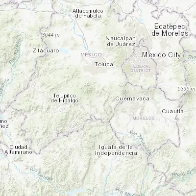 Map showing location of Santa Ana Ixtlahuatzingo (Santa Ana) (18.970560, -99.623610)