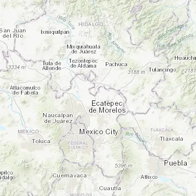 Map showing location of Santa Ana Tlachiahualpa (19.768690, -98.908850)