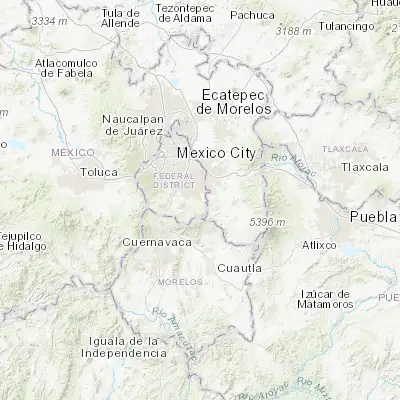 Map showing location of Santa Ana Tlacotenco (19.175690, -98.997880)