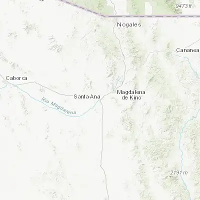 Map showing location of Santa Ana (30.540750, -111.118880)