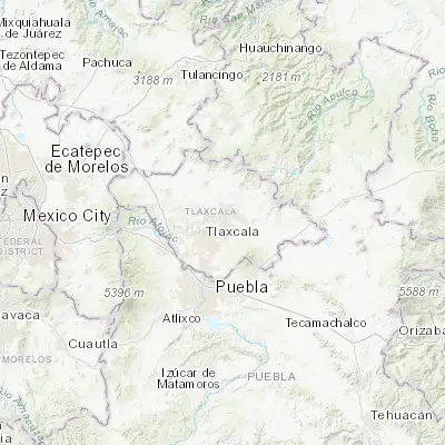Map showing location of Santa Anita Huiloac (19.388410, -98.143620)