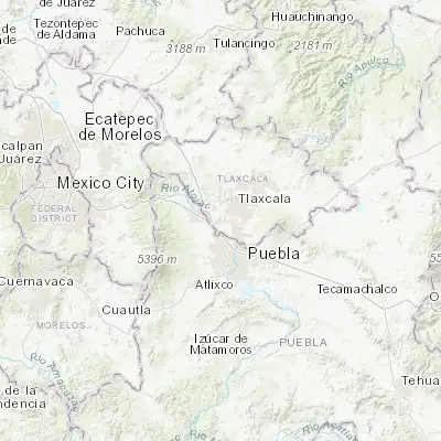 Map showing location of Santa Apolonia Teacalco (19.241530, -98.311880)