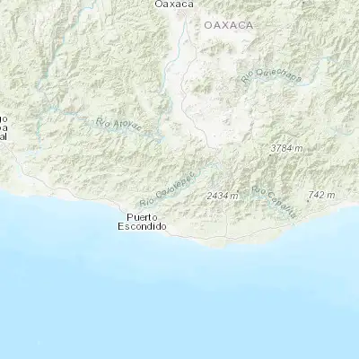 Map showing location of Santa Catarina Loxicha (16.068640, -96.753910)