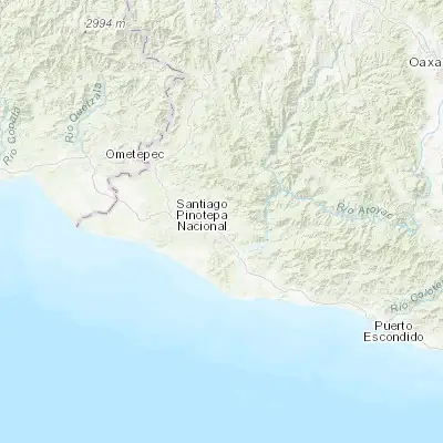 Map showing location of Santa Catarina Mechoacán (16.335910, -97.837070)