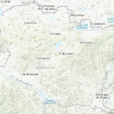 Map showing location of Santa Clara del Cobre (19.405800, -101.639980)