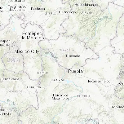 Map showing location of Santa Cruz Aquiahuac (19.239440, -98.282220)