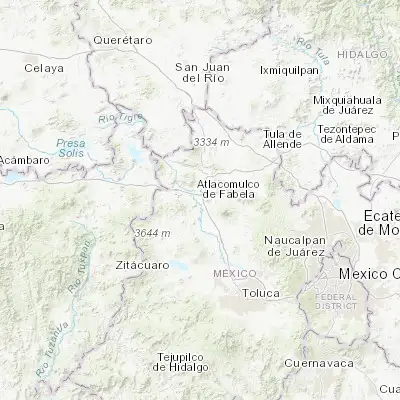 Map showing location of Santa Cruz Bombatevi (19.805000, -99.886670)