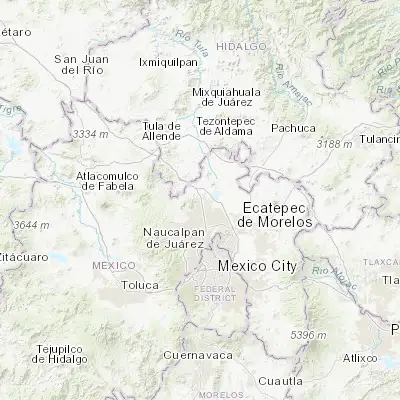 Map showing location of Santa Cruz del Monte (19.767020, -99.228670)