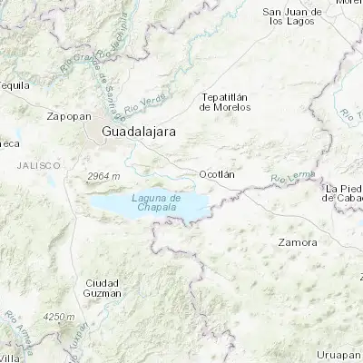 Map showing location of Santa Cruz el Grande (20.375140, -102.863820)