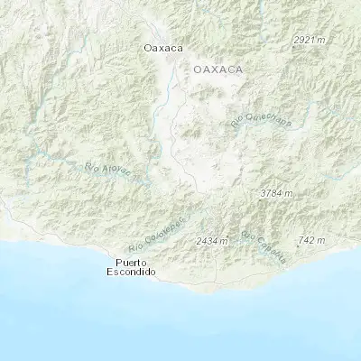 Map showing location of Santa Cruz Xitla (16.323210, -96.673690)
