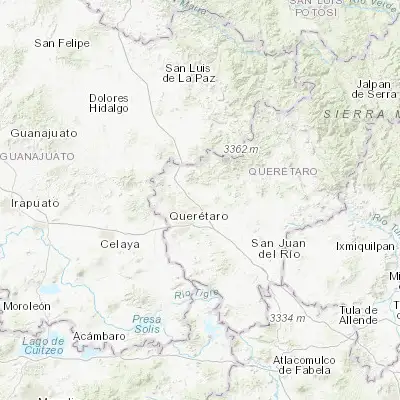 Map showing location of Santa Cruz (20.711790, -100.304140)