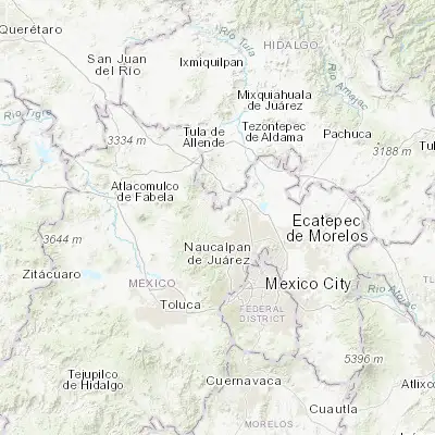 Map showing location of Santa Gertrudis (19.733330, -99.366670)