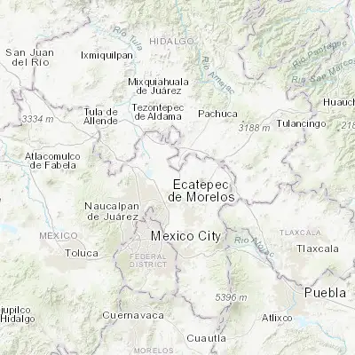Map showing location of Santa María Ajoloapan (19.763600, -98.959080)
