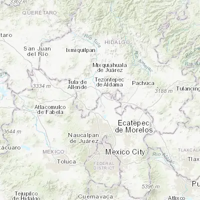 Map showing location of Santa María Apaxco (19.955240, -99.186800)