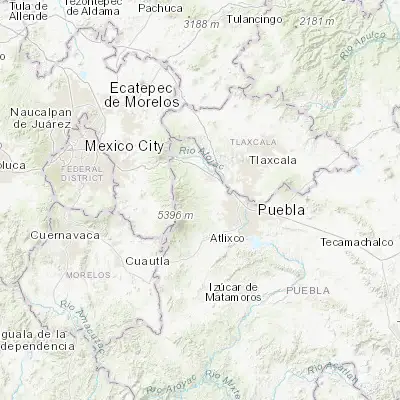 Map showing location of Santa María Atexcac (19.136020, -98.496840)