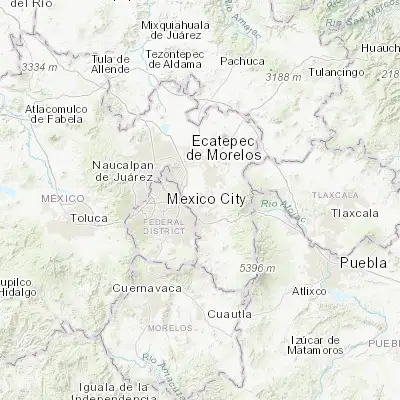 Map showing location of Santa María Chimalhuacán (19.421550, -98.950380)