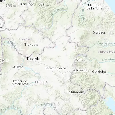 Map showing location of Santa Maria Coatepec (19.109240, -97.592530)