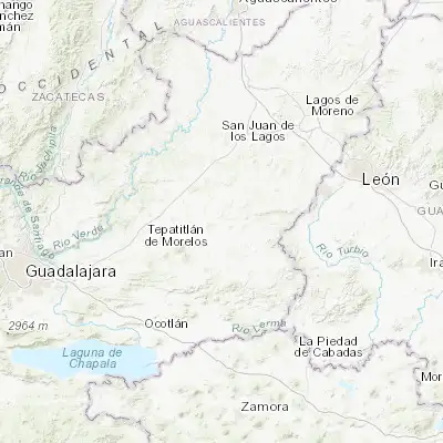 Map showing location of Santa María del Valle (20.878370, -102.379830)