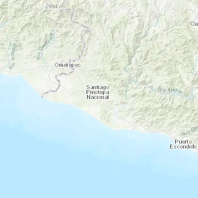 Map showing location of Santa María Huazolotitlán (16.303590, -97.912930)