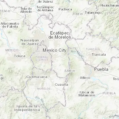 Map showing location of Santa María Huexoculco (19.258040, -98.820500)