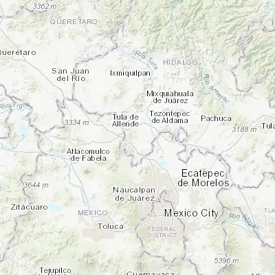 Map showing location of Santa María Ilucan (19.992220, -99.339510)