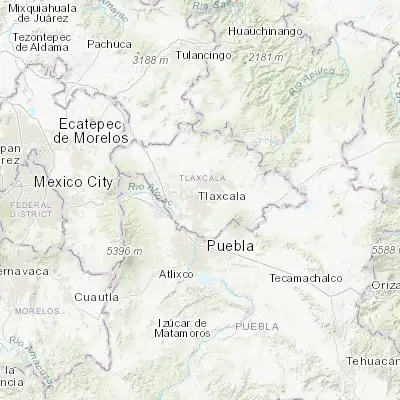 Map showing location of Santa María Ixtulco (19.325290, -98.208430)