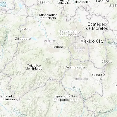 Map showing location of Santa María Jajalpa (19.111670, -99.535830)