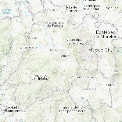 Map showing location of Santa María Magdalena Ocotitlán (19.237130, -99.624180)