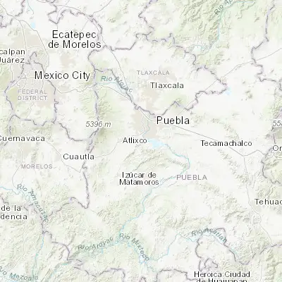 Map showing location of Santa María Malacatepec (18.941470, -98.302180)
