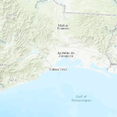 Map showing location of Santa María Xadani (16.361980, -95.018260)