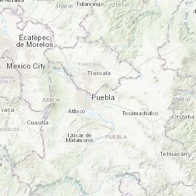 Map showing location of Santa María Xonacatepec (19.089440, -98.103610)