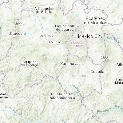 Map showing location of Santa Mónica (18.993060, -99.423610)