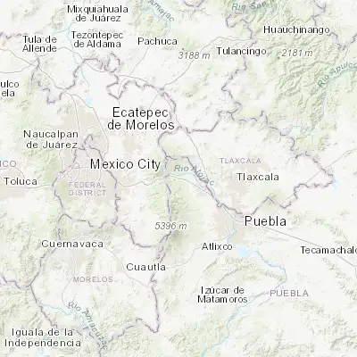 Map showing location of Santa Rita Tlahuapan (19.332110, -98.576880)