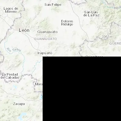 Map showing location of Santa Rosa los Angeles (20.565850, -100.923560)