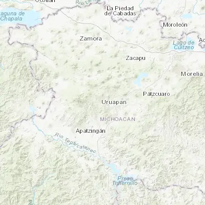Map showing location of Santa Rosa (Santa Bárbara) (19.383330, -102.036110)