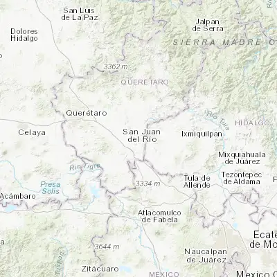 Map showing location of Santa Rosa Xajay (20.436670, -99.899230)