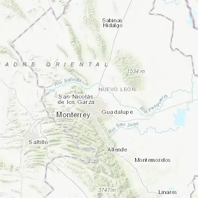 Map showing location of Santa Rosa (25.824630, -100.221640)