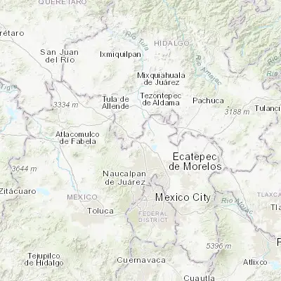 Map showing location of Santa Teresa (19.845000, -99.233330)