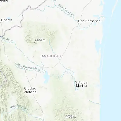 Map showing location of Santander Jiménez (24.216820, -98.484330)